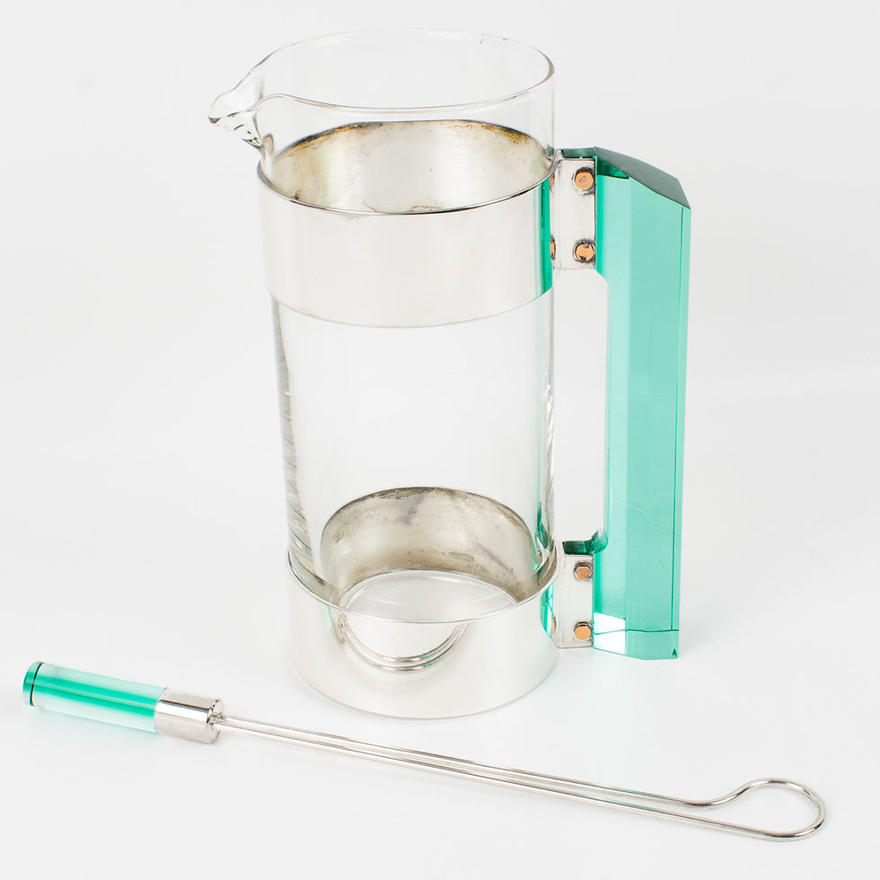 Thumbnail: Guzzini Barware Silver Plate and Lucite Martini Cocktail Pitcher