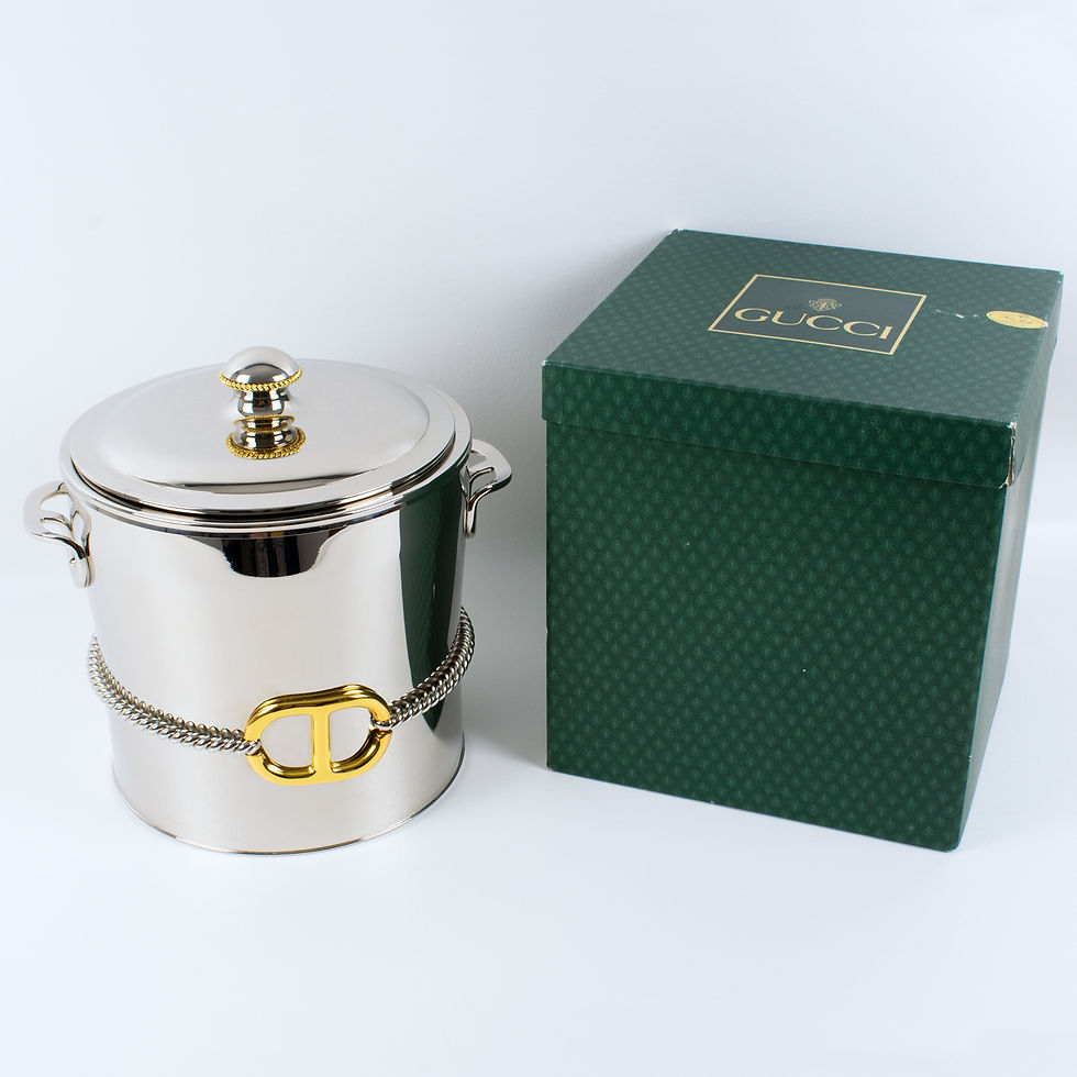 Thumbnail: House of Gucci Silvered and Gilt Barware Ice Bucket, circa 1980