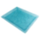 Willy Rizzo Style Ice Effect Turquoise Lucite Barware Serving Tray
