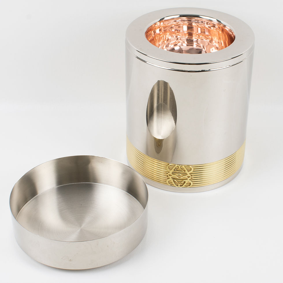 Thumbnail: Loewe Spain Silvered and Gilded Barware Ice Bucket