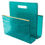 Thumbnail: Willy Rizzo Style Ice Effect Turquoise Lucite and Brass Magazine Rack, 1970s