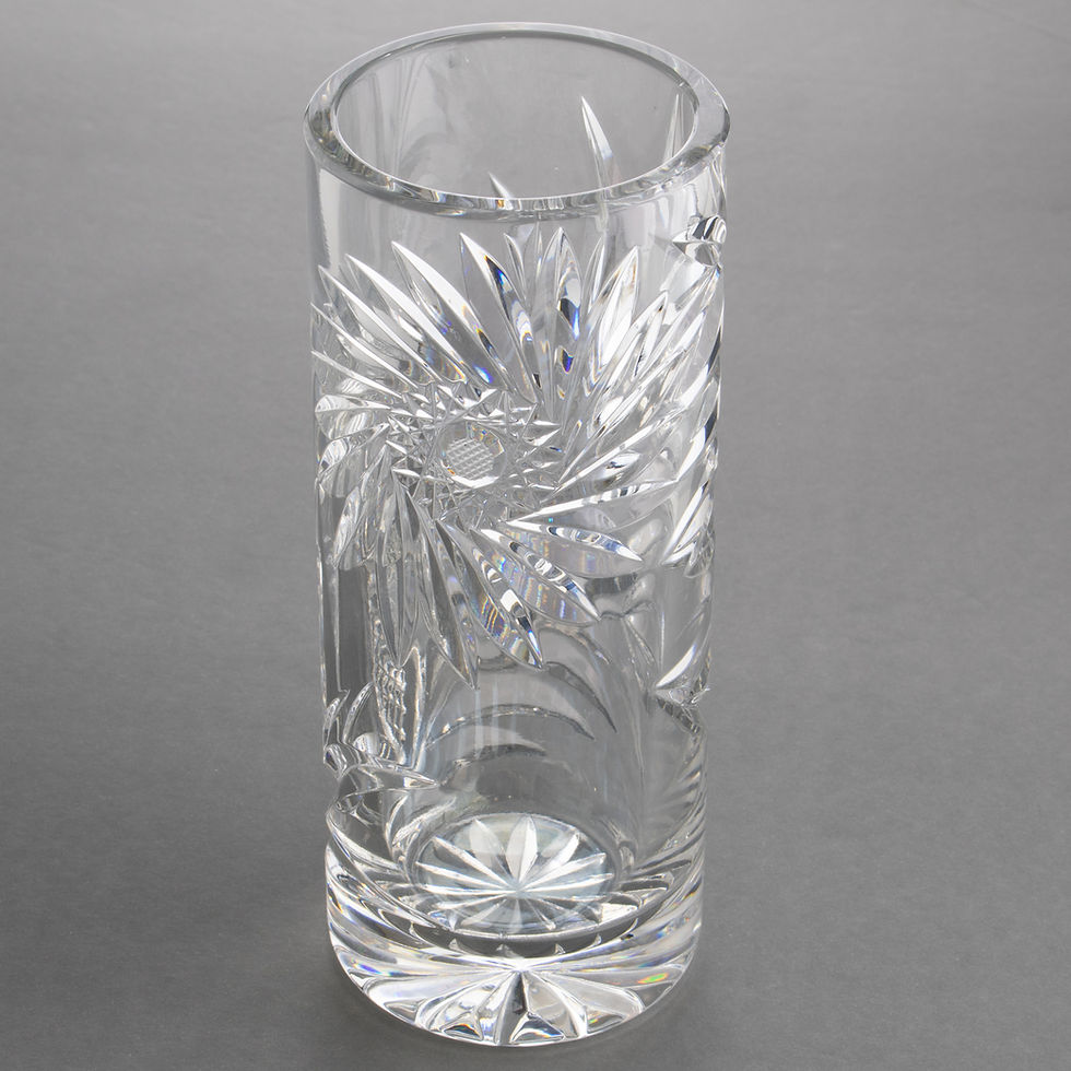 Thumbnail: Saint Louis France Etched Crystal Tumbler Vase, circa 1970