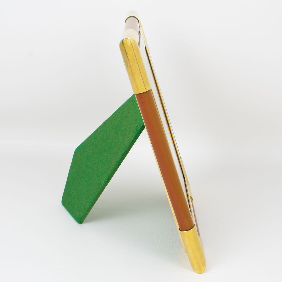 Thumbnail: Christofle Gilded Brass and Lacquer Resin Picture Frame