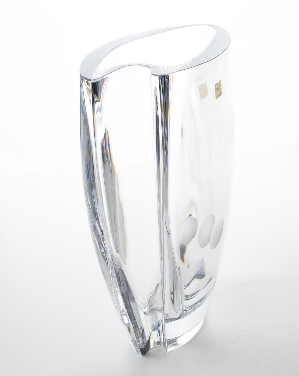 Thumbnail: Christian Dior Interior Collection Modernist Crystal Vase, circa 1980