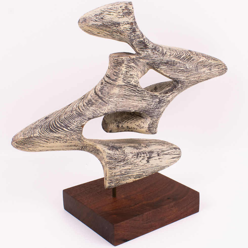 Thumbnail: Mid-Century Modern Abstract Bleached Wood Sculpture