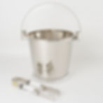 Montagnani Firenze Modernist Barware Chrome and Lucite Memphis Ice Bucket