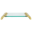 Modernist Brass and Glass Pedestal Centerpiece Display Tray