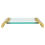 Thumbnail: Modernist Brass and Glass Pedestal Centerpiece Display Tray, Italy 1980s
