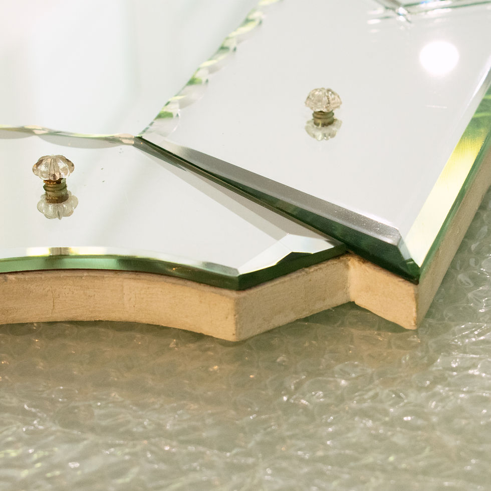 Thumbnail: Venetian Wall Mirror with Beveled Edges and Geometric Etching