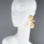 Monies Gerda Lynggaard Dangle Modernist Clip Earrings Creamy Butter Resin