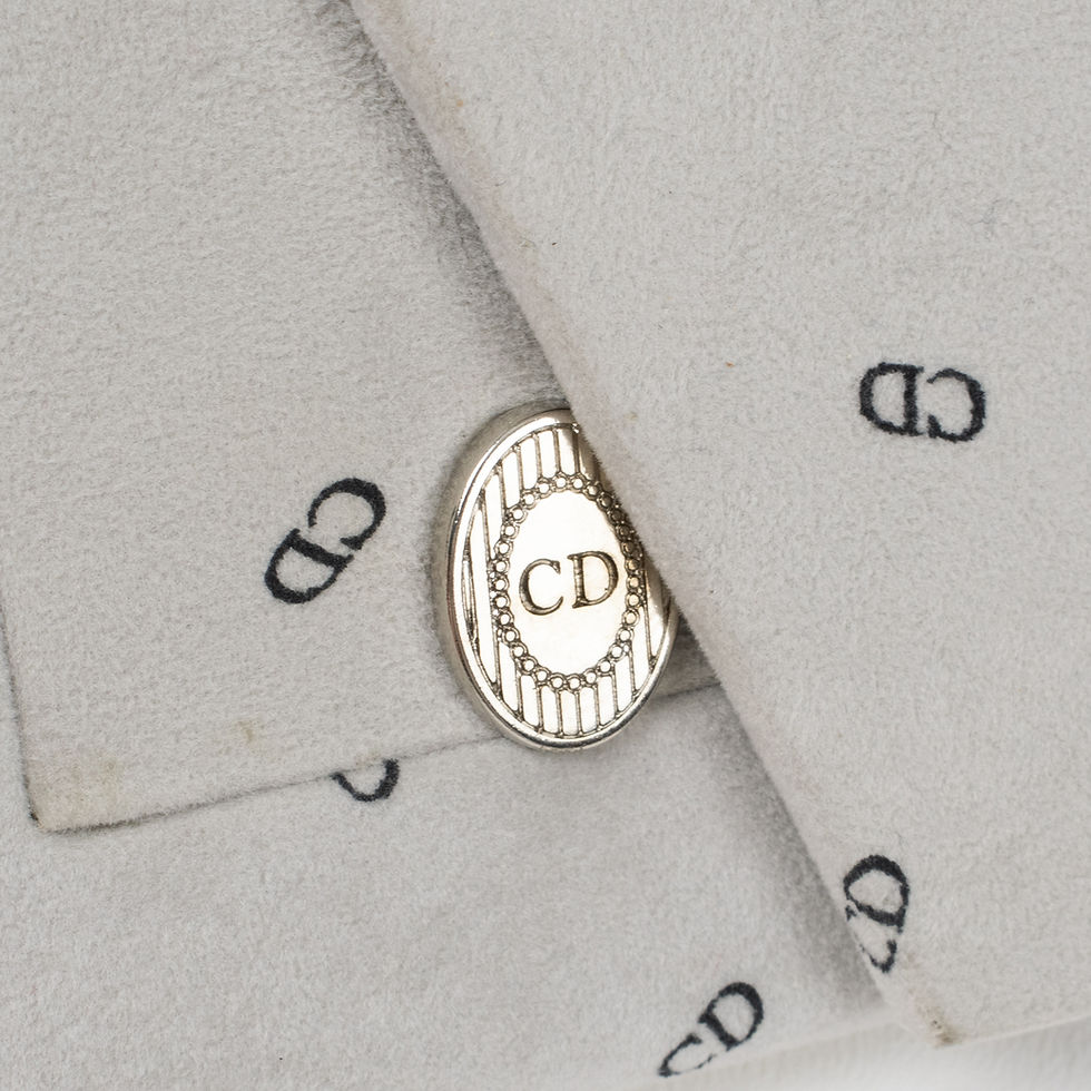 Thumbnail: Christian Dior Paris Silver Plate Picture Frame Pied de Coq Pattern