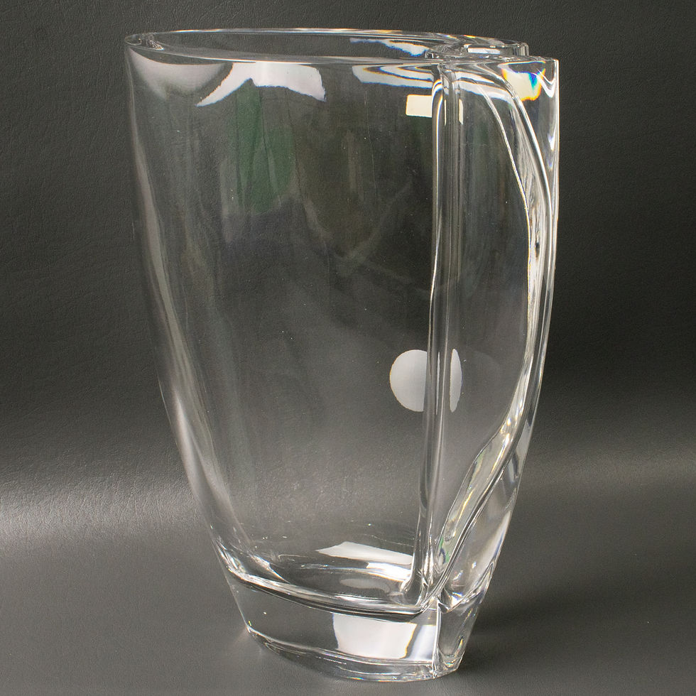 Thumbnail: Christian Dior Interior Collection Modernist Crystal Vase, circa 1980