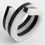 Thumbnail: Black and White Oversized Lucite Coiled Bracelet Bangle