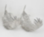 Arthur Court Aluminum Palm Frond Tray Centerpiece, set of 2, 1977