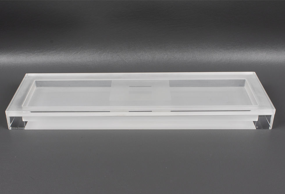 Thumbnail: Modernist Extra Long and Flat Lucite Box, Italy circa 1980