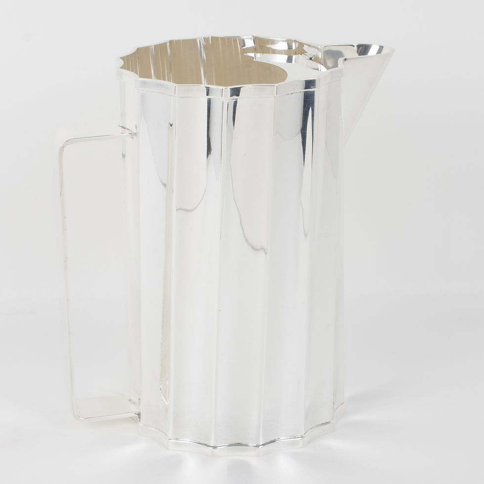Thumbnail: St James Brazil Modernist Silver Plate Barware Martini Cocktail Pitcher