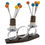 Thumbnail: Art Deco Barware Cocktail Picks Set Macassar Wood and Chrome Candlestick