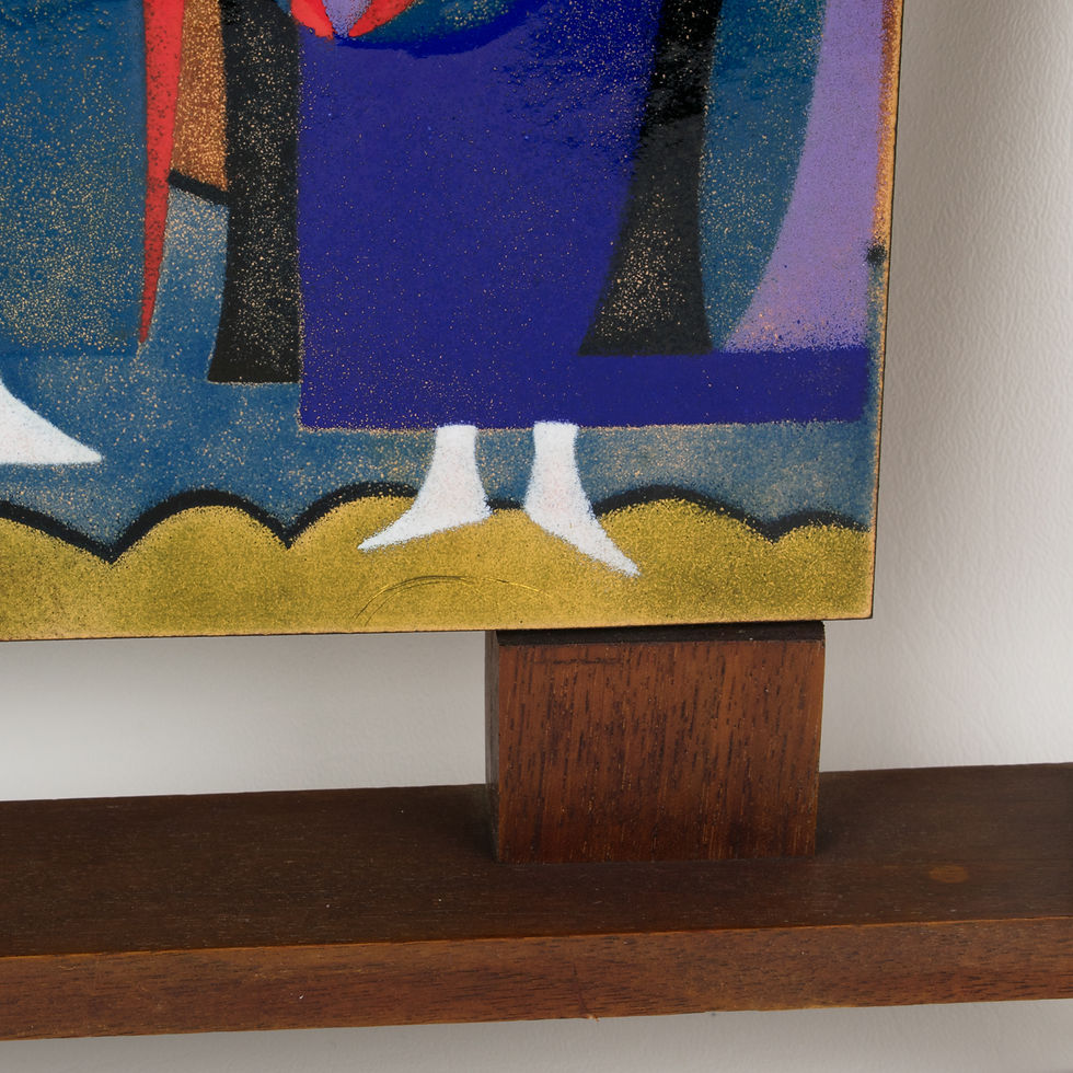 Thumbnail: Judith Daner Mid-Century Enamel Artwork Wall Panels Set, the Mexicans