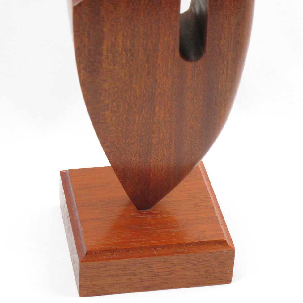 Thumbnail: Modernist Architectural Wood Ornament Sculpture Abstract Tuning Fork