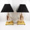 Thumbnail: Willy Daro Brass Table Lamp with Mounted Seashell, a pair