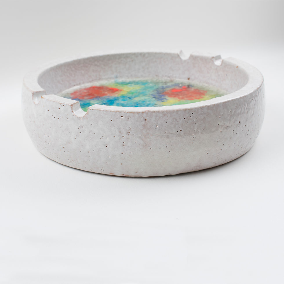 Thumbnail: Bitossi Italy for Raymor Ceramic and Mosaic Ashtray Bowl Centerpiece