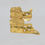 Thumbnail: Sonia Rykiel Oversized Gilt Metal Bowtie Pin Brooch