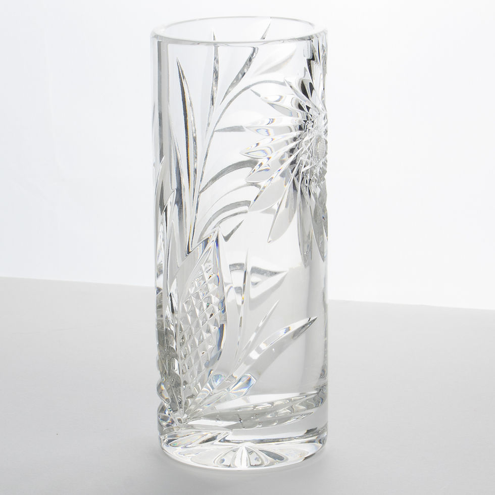 Thumbnail: Saint Louis France Etched Crystal Tumbler Vase, circa 1970