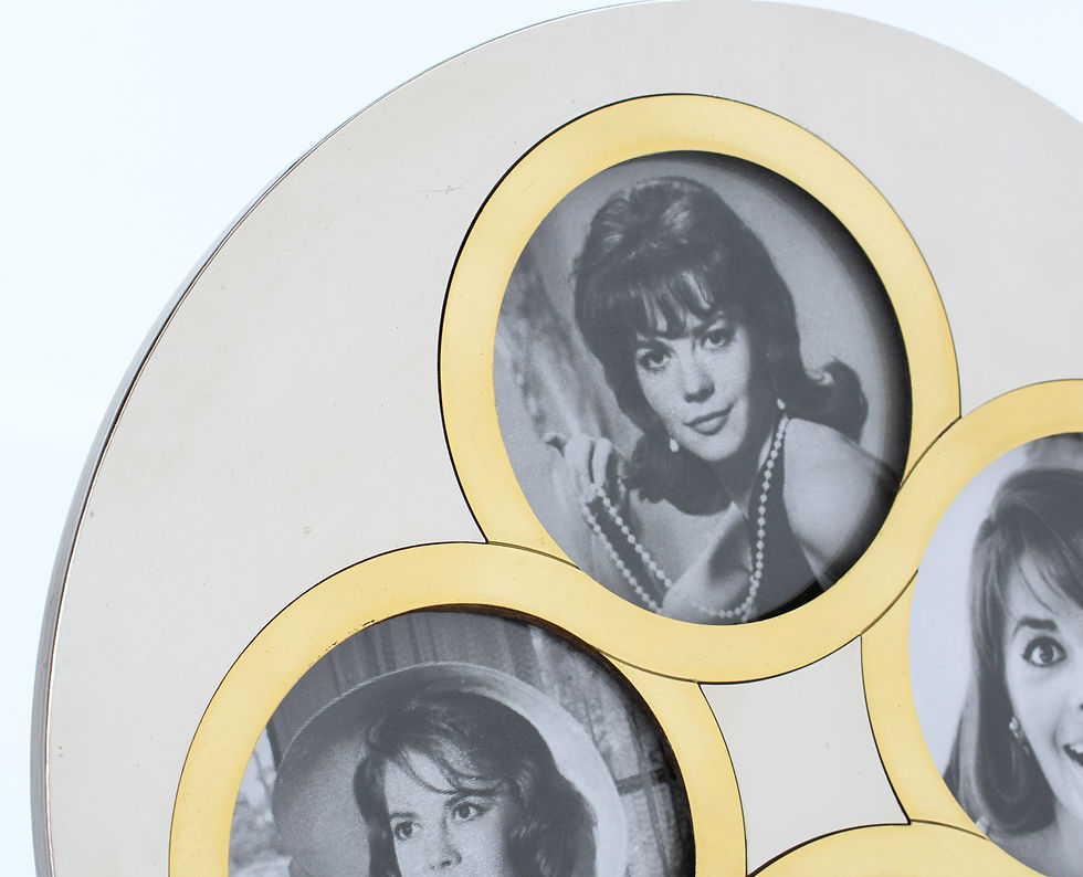 Thumbnail: Christian Dior Chrome and Brass Modernist Multi-View Picture Frame