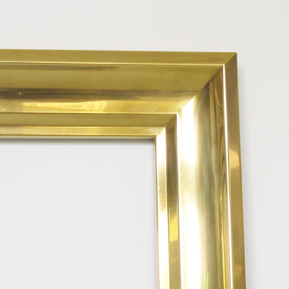 Thumbnail: Modernist Brass Metal Frame for Painting, Drawing or Mirror Project