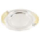 Prata Wolff Silver Plate Platter Tray Centerpiece with Lucite Horn Handles