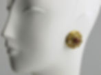 Henry Perichon Gilded Metal Clip-on Earrings with Crystal and Stones