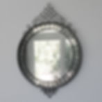 Mid-Century French Neoclassic Cast Iron Round Mirror