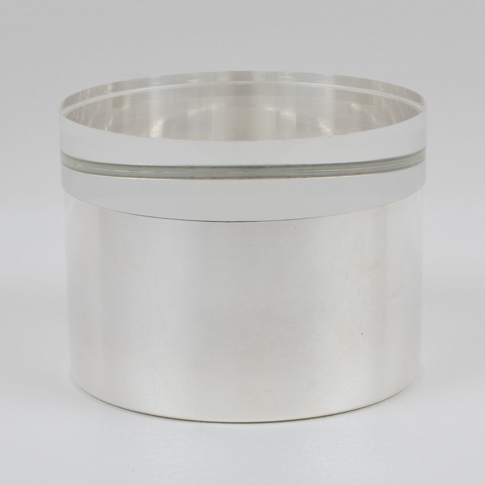 Thumbnail: Debladis Paris Modernist Silver Plate and Lucite Box
