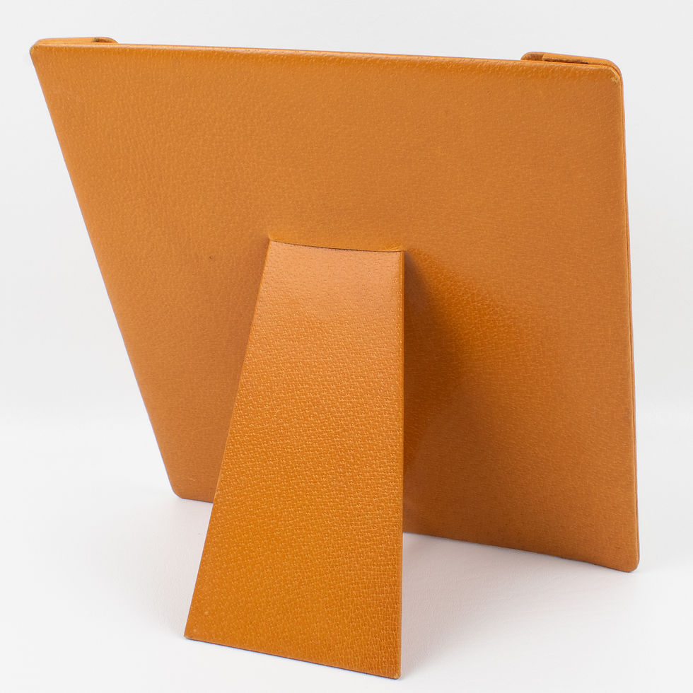 Thumbnail: Art Deco Cognac Calf Leather Picture Frame, France 1940s