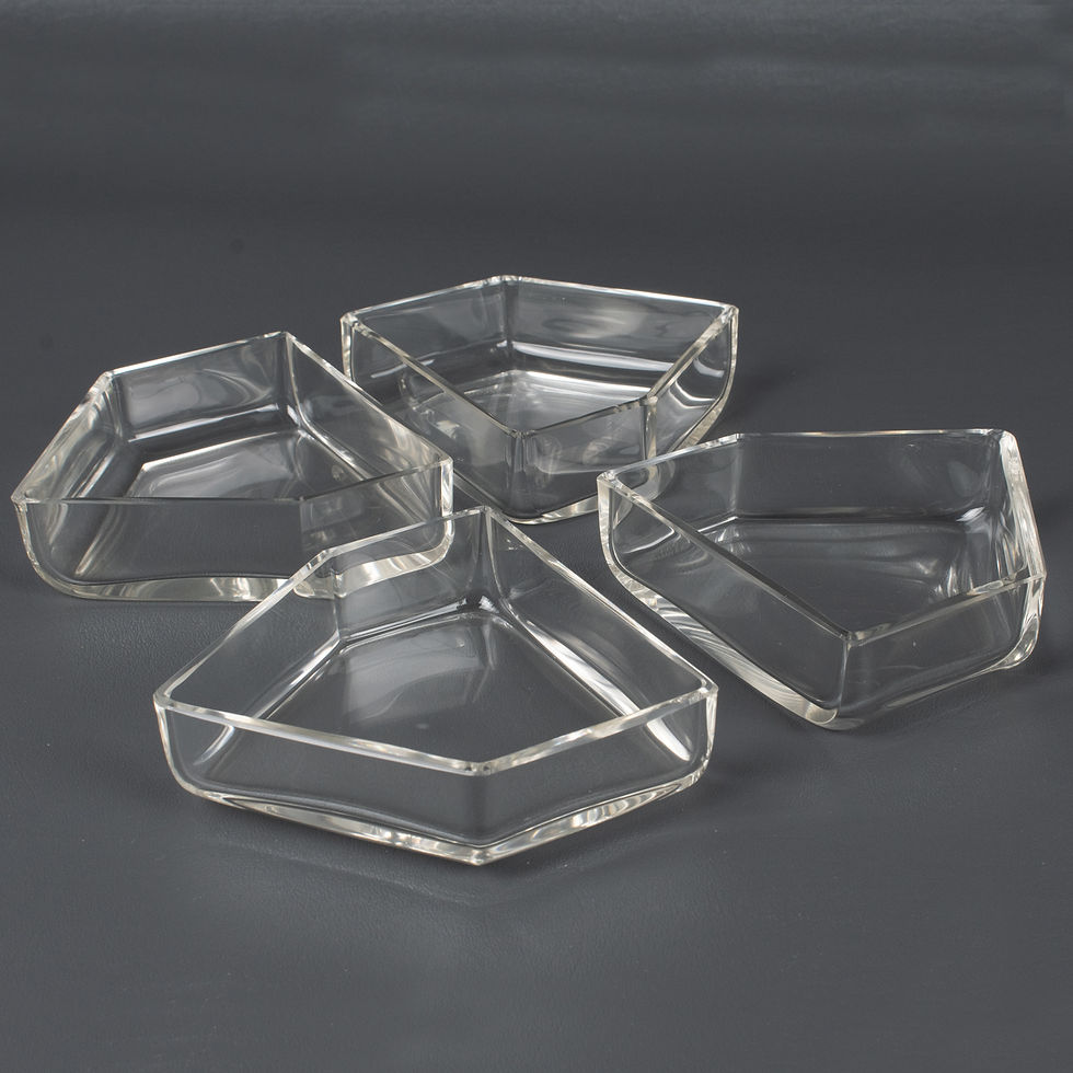Thumbnail: Art Deco Silver Plate and Crystal Barware Tray and Dishes by Quist