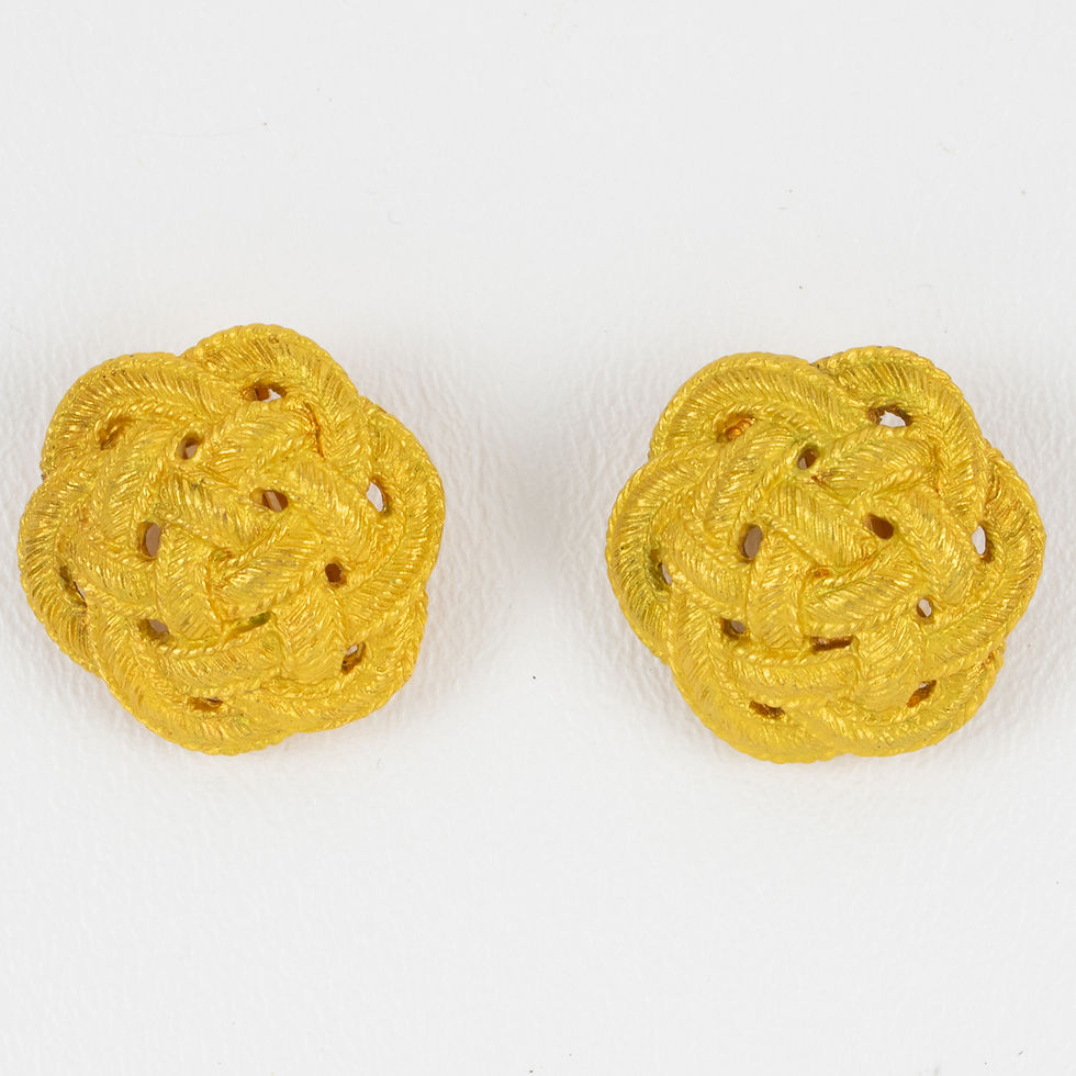 Thumbnail: Emanuel Ungaro Paris Braided Gilt Metal Clip Earrings