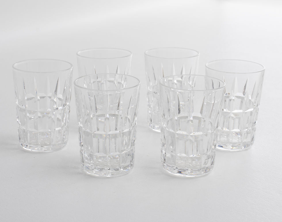 Thumbnail: Art Deco Crystal Cocktail Cordial Cups or Shot Glasses Set by Saint Louis
