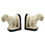 Thumbnail: French Art Deco Crackle Ceramic Elephant Sculpture Bookends by Le Moine