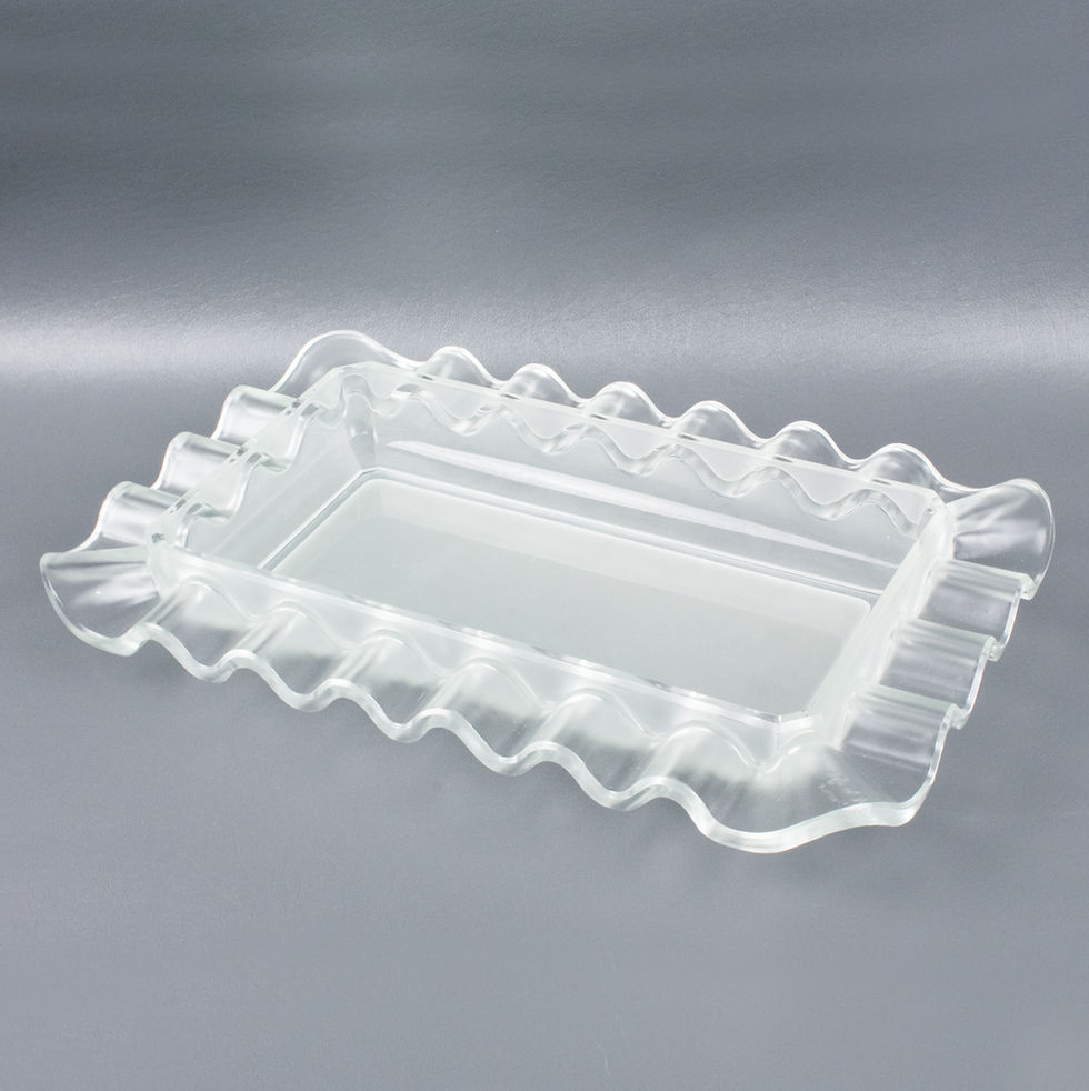 Thumbnail: Verlys France Art Deco Frosted Glass Centerpiece Bowl, 1930s