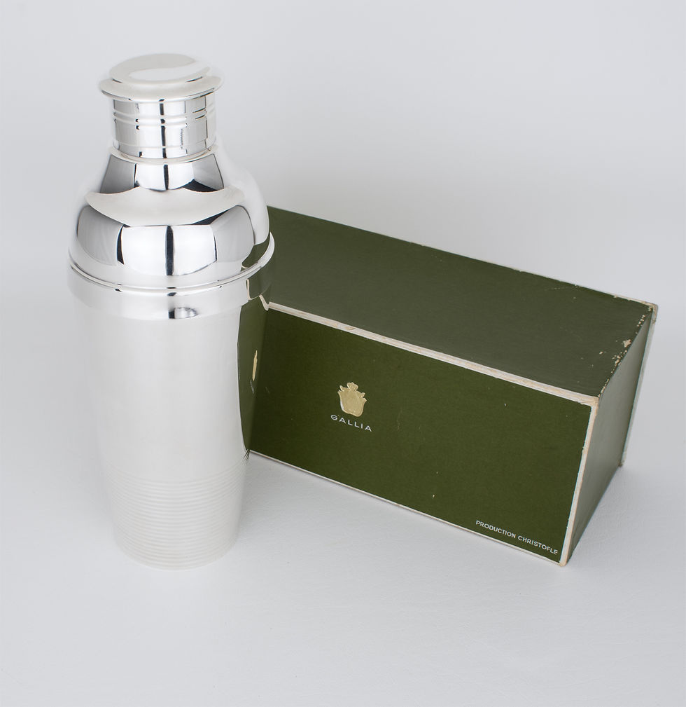 Luc Lanel for Christofle Gallia France Silver Plate Ondulation Cocktail Shaker