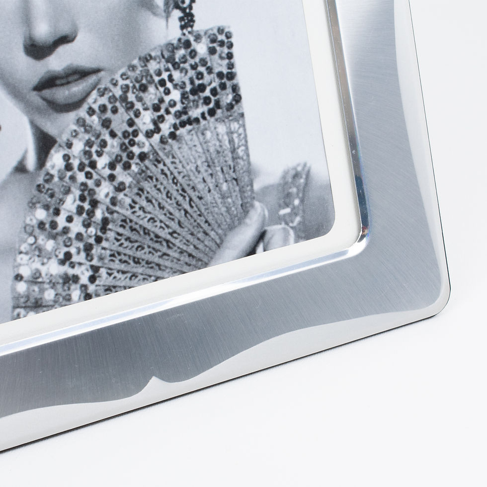 Thumbnail: Umberto Mascagni Aluminum Picture Frame, Italy 1970s