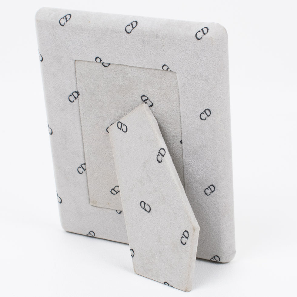 Thumbnail: Christian Dior Paris Silver Plate Picture Frame Pied de Coq Pattern