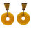 Thumbnail: Claire Deve Paris Copper and Resin Clip Earrings Asian Inspired Design