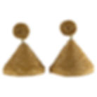 Francoise Montague Paris Rattan Wicker Dangling Clip Earrings