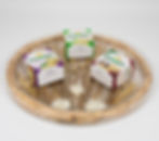 Alpac Creations Tray Board Platter Lucite, Wheat and Flowers, 1980s