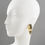 Thumbnail: Guy Laroche Gilt Metal and Black Enamel Dangle Clip Earrings
