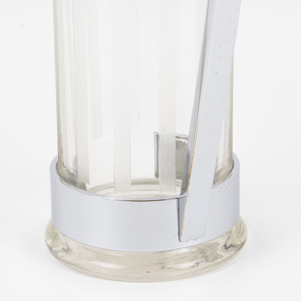 Thumbnail: Hawkes Glass and Chrome Barware Skyscraper Cocktail Martini Pitcher