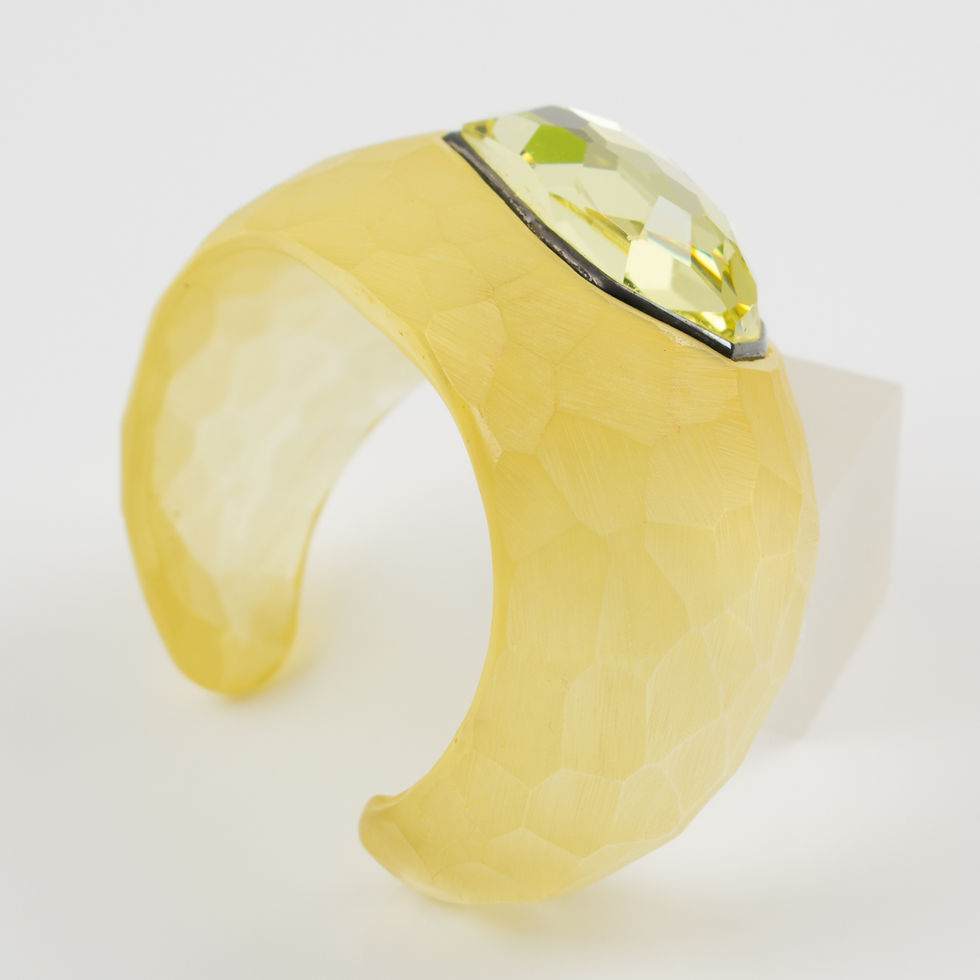 Thumbnail: Daniel Swarovski Paris Massive Jeweled Lucite Cuff Bracelet