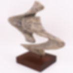 Mid-Century Modern Abstract Bleached Wood Sculpture