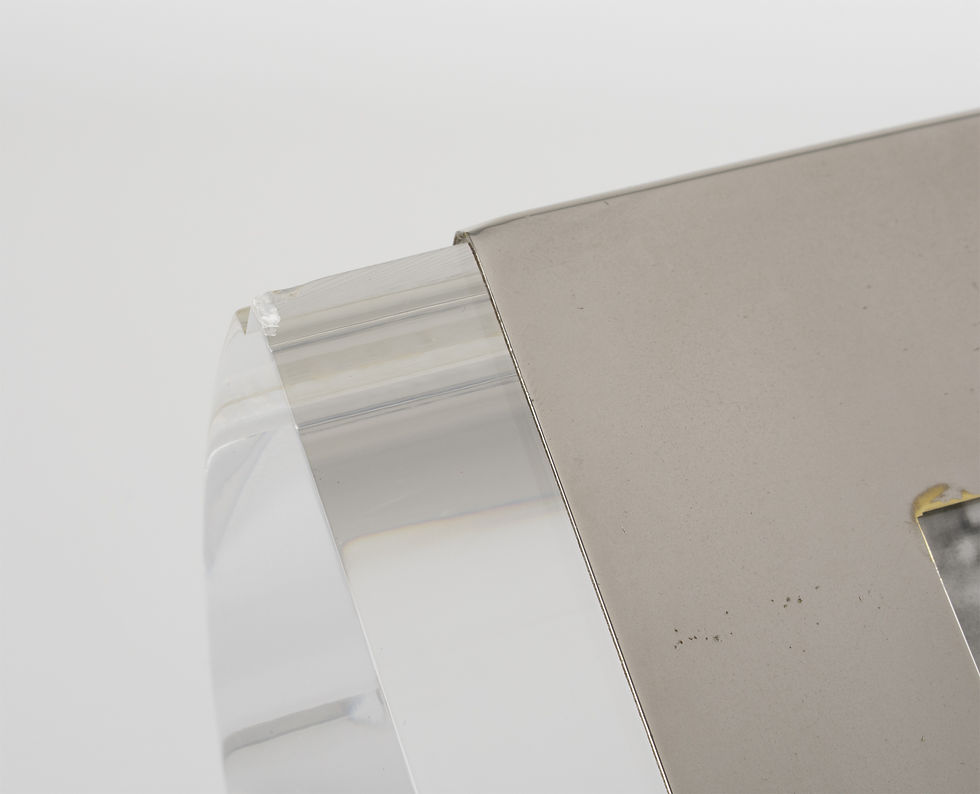 Thumbnail: Modernist Plexiglass Lucite and Chrome Picture Frame